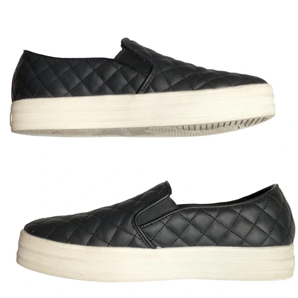 Skechers Double Up Street Slip On Sneakers Black Size 8 - Picture 3 of 10